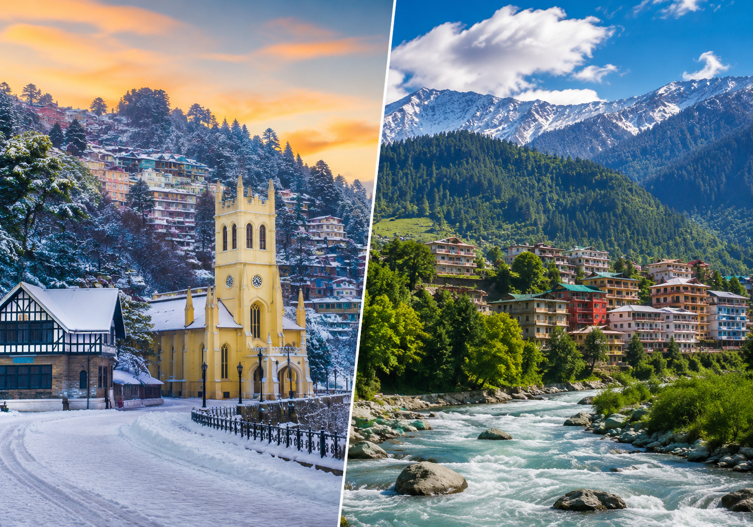 Shimla and Manali